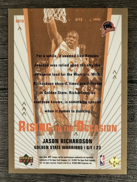 2003-04 Upper Deck MVP Rising to the Occasion #RO10 Jason Richardson