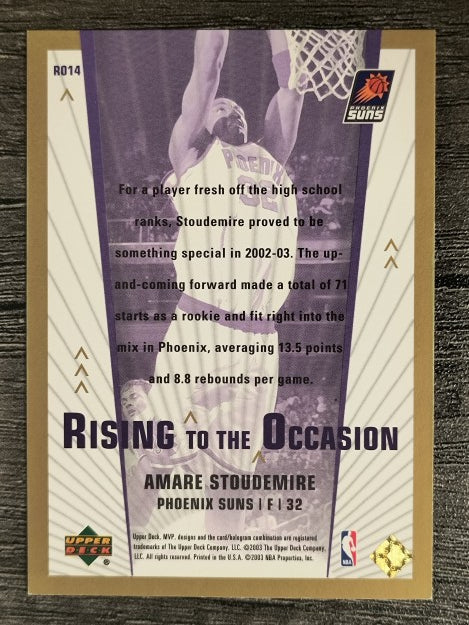 2003-04 Upper Deck MVP Rising to the Occasion #RO14 Amare Stoudemire