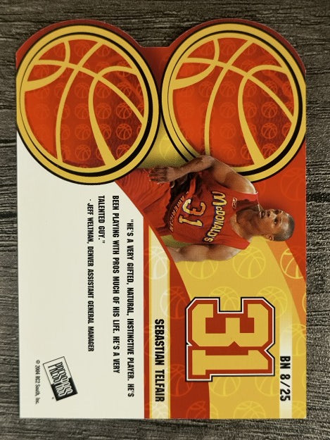 2004 Press Pass Big Numbers #8 Sebastian Telfair