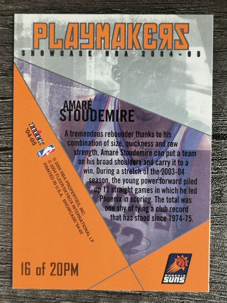 2004-05 Fleer Showcase Playmakers #16 Amare Stoudemire