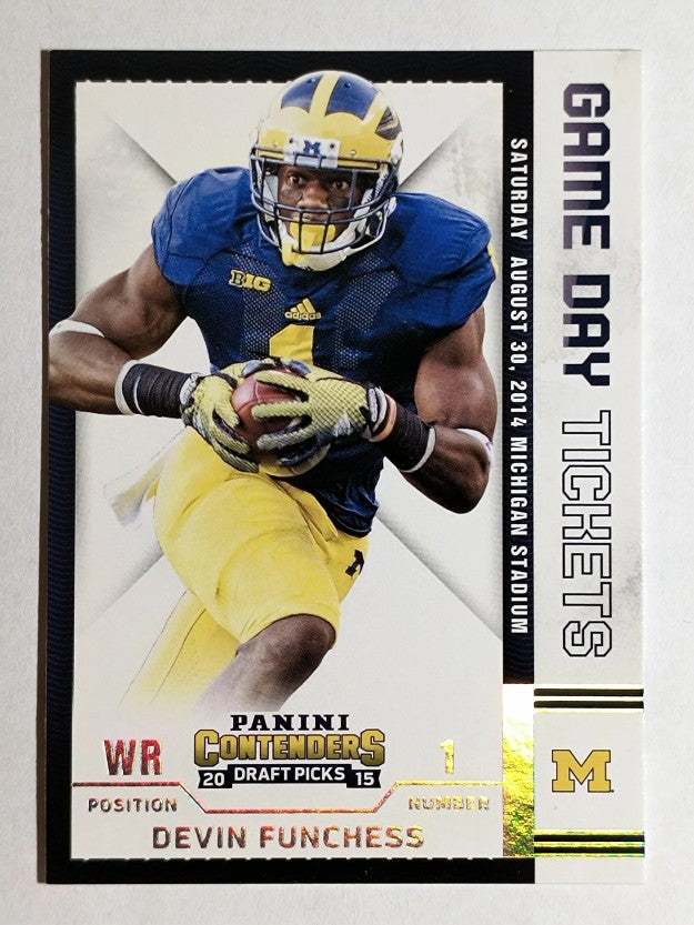 2015 Panini Contenders Draft Picks Game Day Tickets #15 Devin Funchess