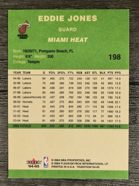 2004-05 Fleer Tradition Green #198 Eddie Jones