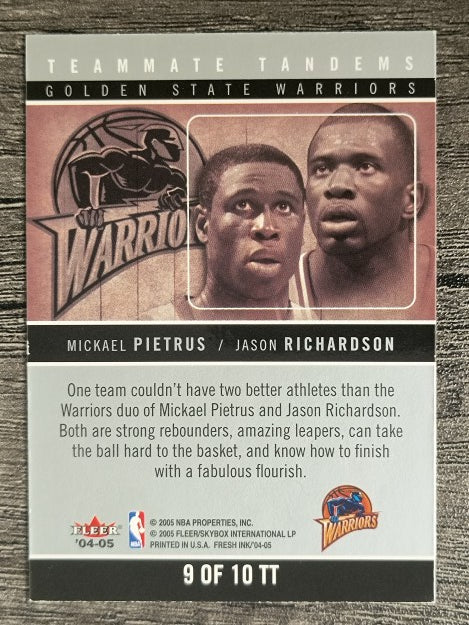 2004-05 SkyBox Fresh Ink Teammate Tandems #9 Pietrus/Jason Richardson (EXMT)