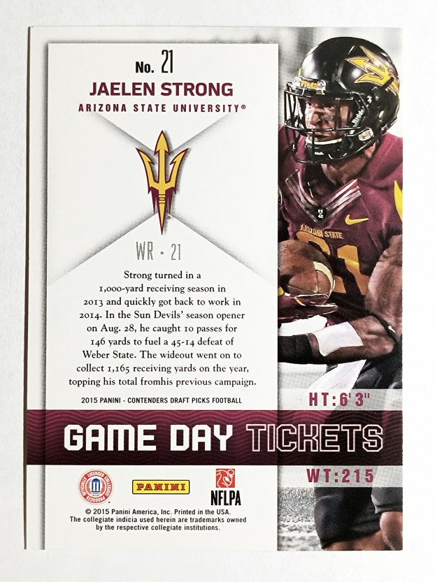 2015 Panini Contenders Draft Picks Game Day Tickets #21 Jaelen Strong