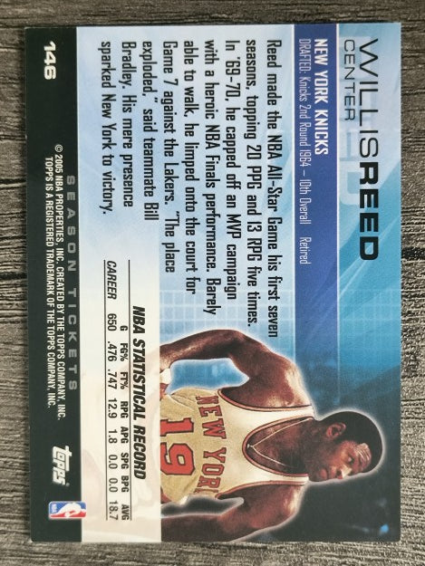 2004-05 Topps Luxury Box Season Tickets #146 Willis Reed