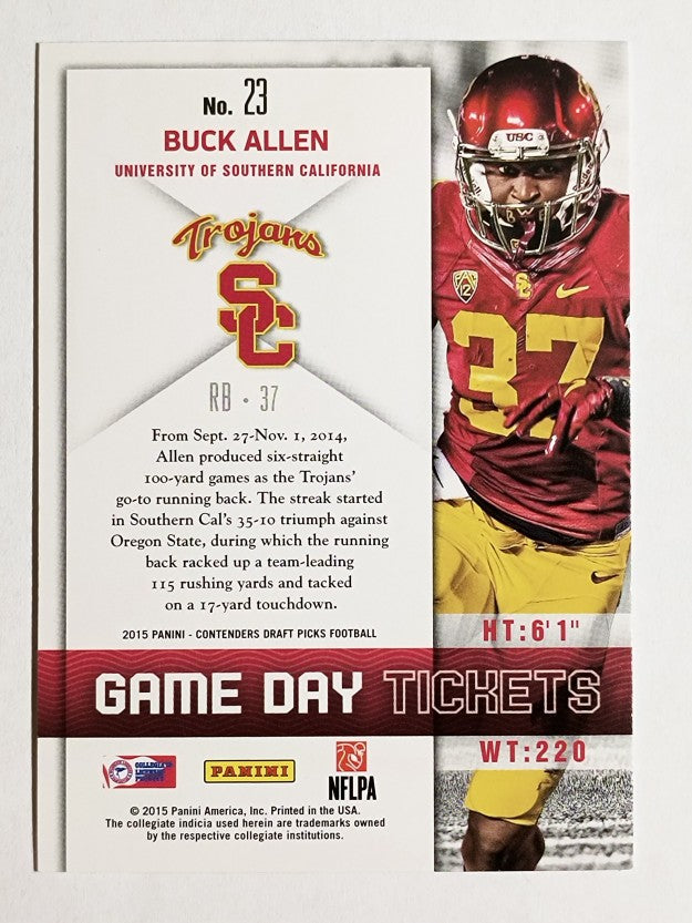 2015 Panini Contenders Draft Picks Game Day Tickets #23 Buck Allen