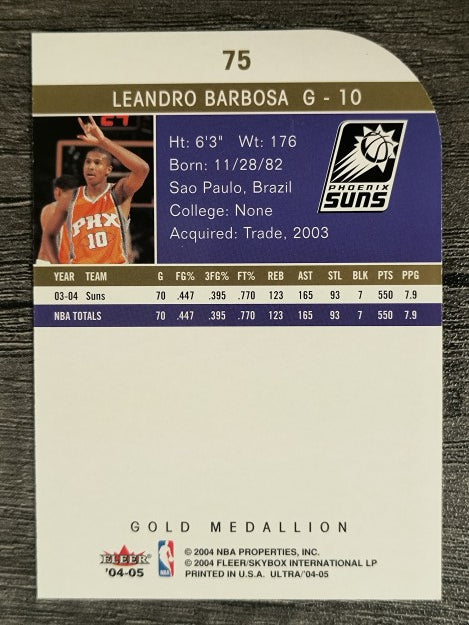 2004-05 Ultra Gold Medallion #75 Leandro Barbosa