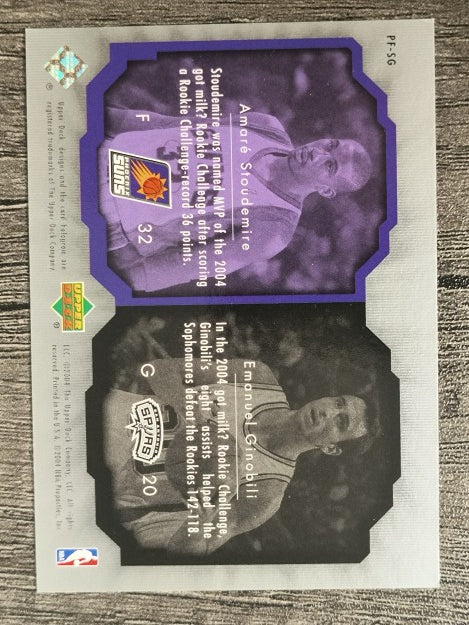 2004-05 Upper Deck All-Star Lineup Prominent Futures Stoudemire/Manu Ginobili