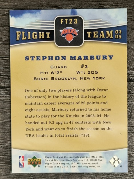 2004-05 Upper Deck Flight Team #FT23 Stephon Marbury