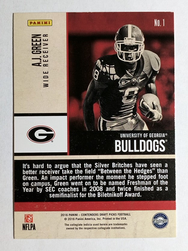 2016 Panini Contenders Draft Picks Old School Colors #1 A.J. Green
