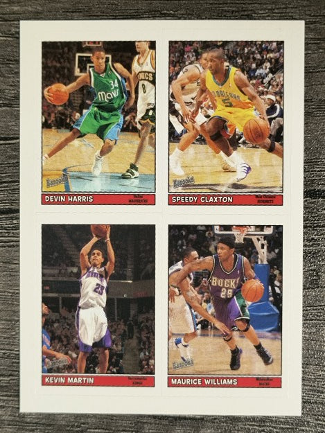 2005-06 Bazooka 4-on-1 Stickers #45 Devin Harris/Speedy Claxton/Martin/Williams