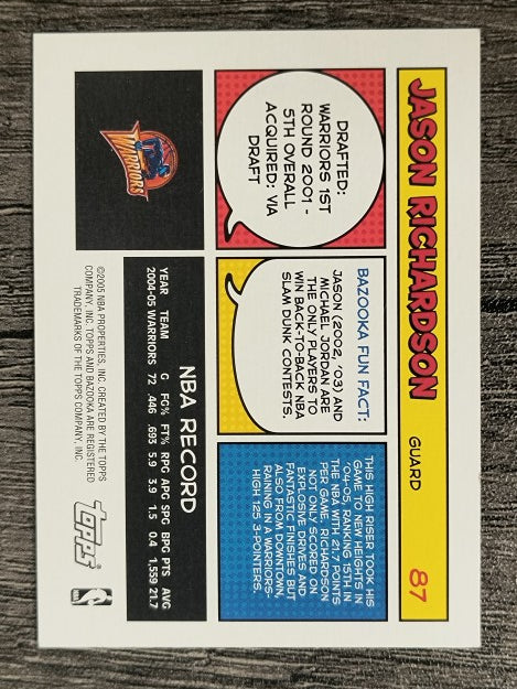 2005-06 Bazooka Minis #87 Jason Richardson