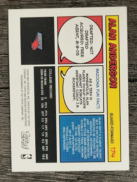 2005-06 Bazooka Minis #174 Alan Anderson