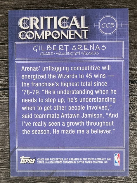 2005-06 Topps Critical Component #CC5 Gilbert Arenas