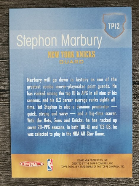 2005-06 Topps Total Performance #TP12 Stephon Marbury