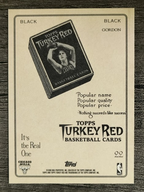 2006-07 Topps Turkey Red Black #22B Ben Gordon Ad