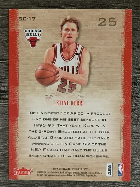 2007-08 Fleer Hot Prospects Supreme Court #17 Steve Kerr