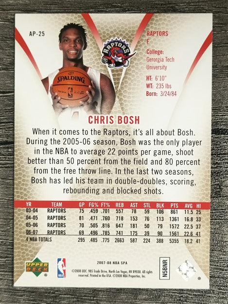 2007-08 SP Authentic Profiles #AP25 Chris Bosh