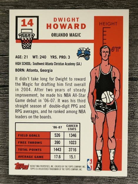 2007-08 Topps 1957-58 Variations #14 Dwight Howard