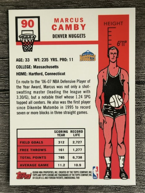2007-08 Topps Chrome 1957-58 Variations #90 Marcus Camby