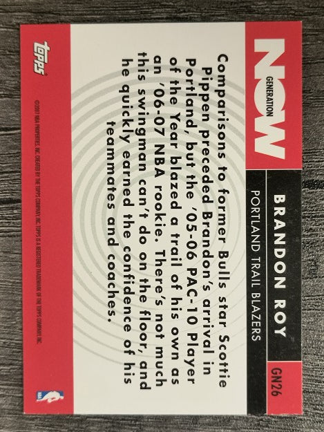 2007-08 Topps Generation Now #GN26 Brandon Roy