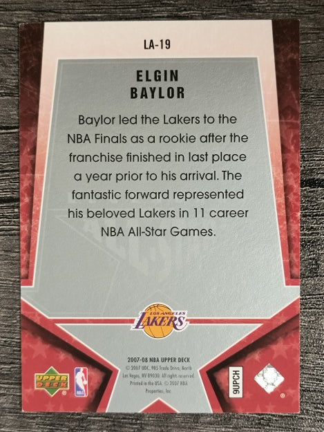 2007-08 Upper Deck Legendary All-Stars #LA19 Elgin Baylor
