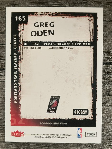 2008-09 Fleer Glossy #165 Greg Oden