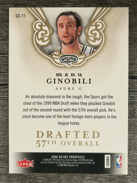 2008-09 Hot Prospects Cream of the Crop #CC11 Manu Ginobili