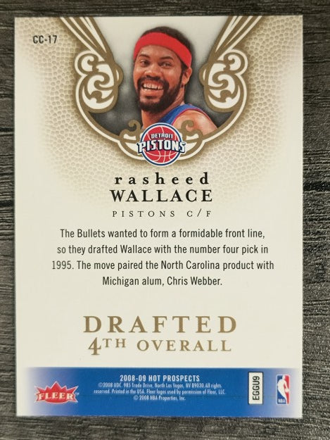 2008-09 Hot Prospects Cream of the Crop #CC17 Rasheed Wallace