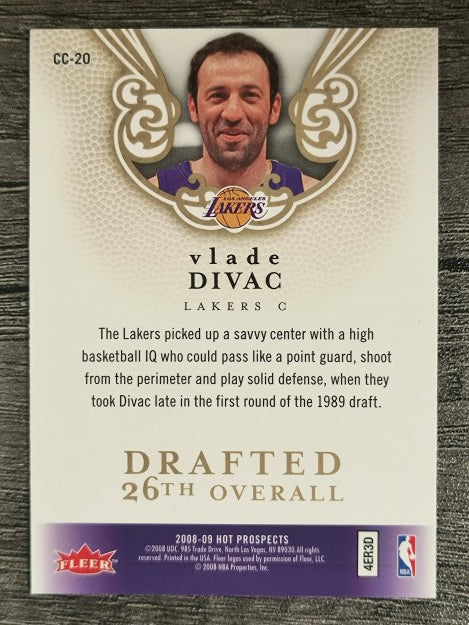 2008-09 Hot Prospects Cream of the Crop #CC20 Vlade Divac