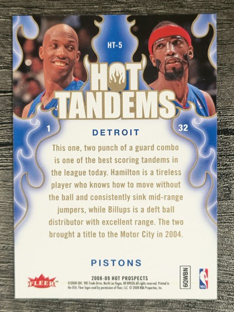 2008-09 Hot Prospects Hot Tandems #HT5 Chauncey Billups/Richard Hamilton