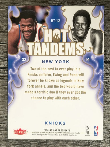 2008-09 Hot Prospects Hot Tandems #HT12 Patrick Ewing/Willis Reed