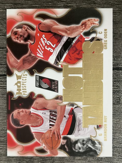 2008-09 Hot Prospects Hot Tandems #HT16 Brandon Roy/Greg Oden