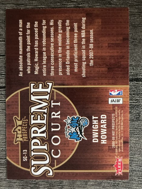 2008-09 Hot Prospects Supreme Court #SC13 Dwight Howard