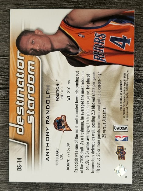 2008-09 SP Authentic Destination Stardom #DS14 Anthony Randolph