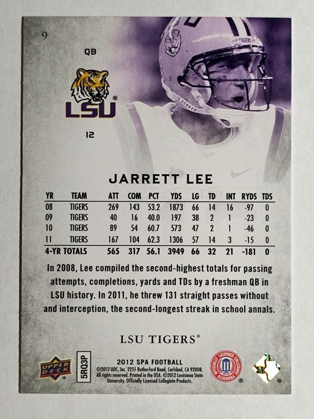 2012 SP Authentic #9 Jarrett Lee