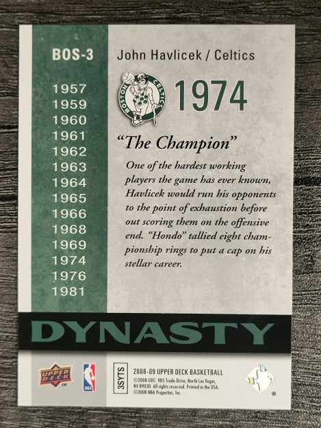 2008-09 Upper Deck Celtics Dynasty #BOS3 John Havlicek