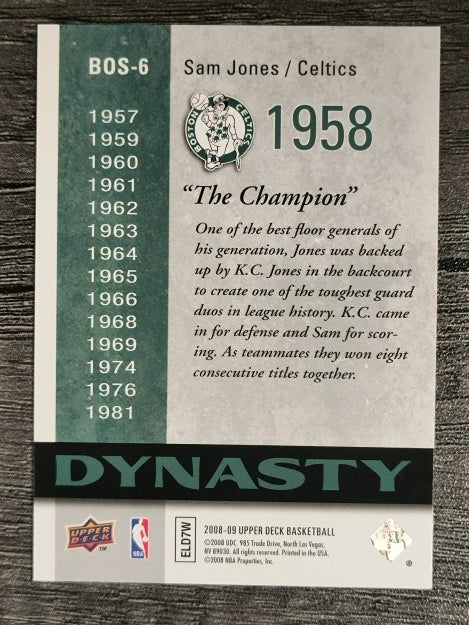 2008-09 Upper Deck Celtics Dynasty #BOS6 Sam Jones