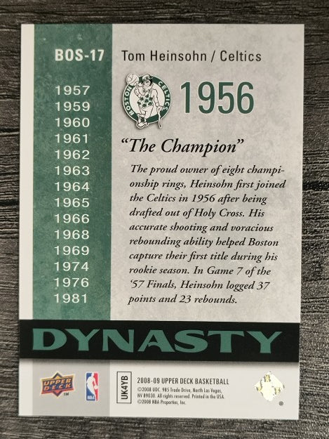 2008-09 Upper Deck Celtics Dynasty #BOS17 Tom Heinsohn