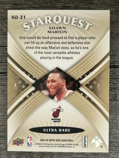 2008-09 Upper Deck Starquest Gold #SQ21 Shawn Marion