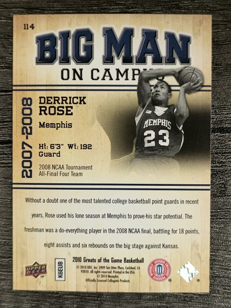 2009-10 Greats of the Game #114 Derrick Rose BMC