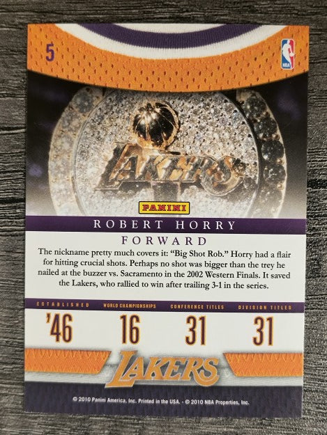 2009-10 Panini Season Update Lakers Legacy #5 Robert Horry