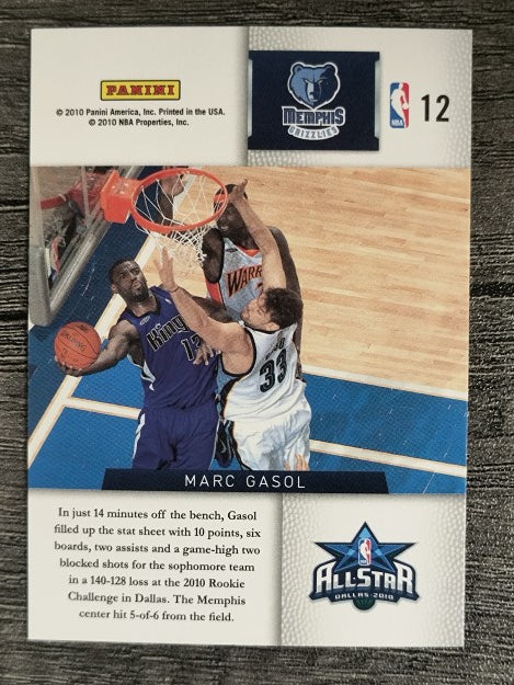 2009-10 Panini Season Update Rookie Challenge #12 Marc Gasol