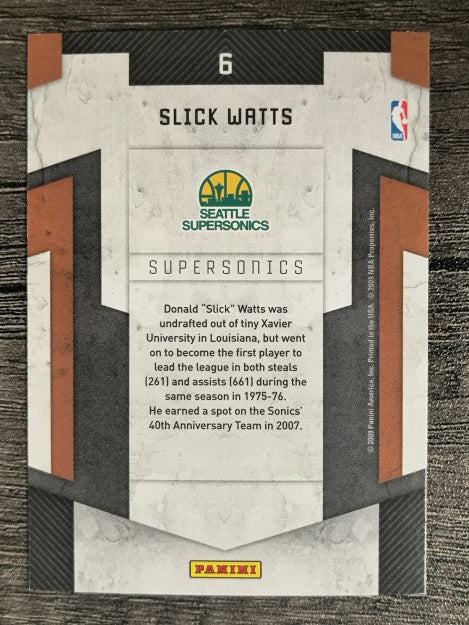 2009-10 Panini Threads Legends #6 Slick Watts