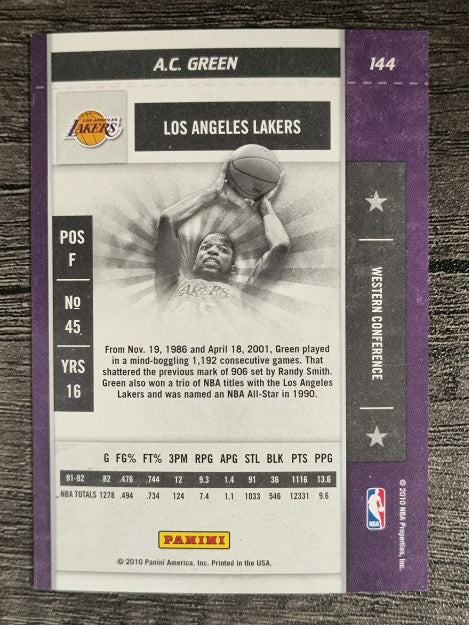 2009-10 Playoff Contenders #144 A.C. Green