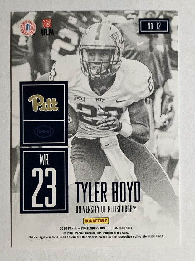 2016 Panini Contenders Draft Picks Game Day Tickets #12 Tyler Boyd