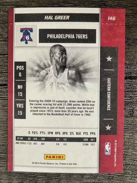 2009-10 Playoff Contenders #146 Hal Greer