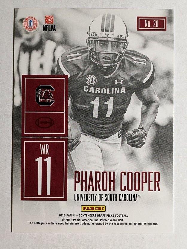 2016 Panini Contenders Draft Picks Game Day Tickets #20 Pharoh Cooper