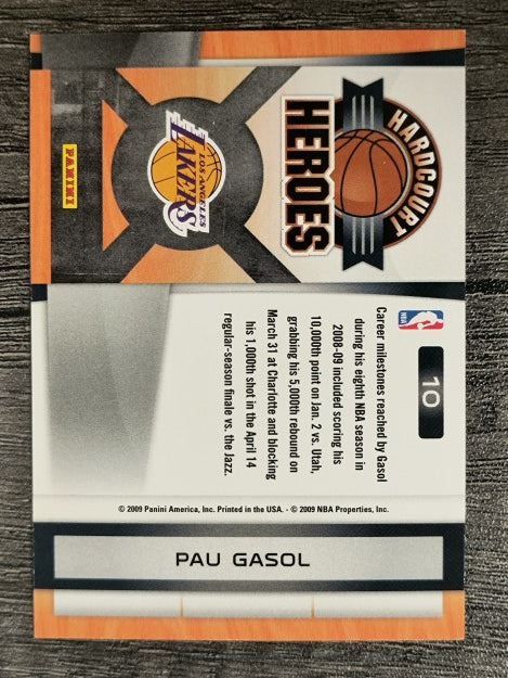 2009-10 Prestige Hardcourt Heroes #10 Pau Gasol