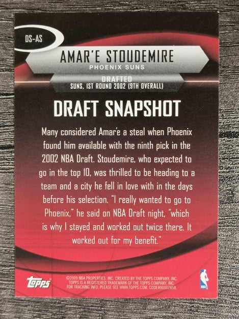 2009-10 Topps Draft Snapshot #DSAS Amare Stoudemire